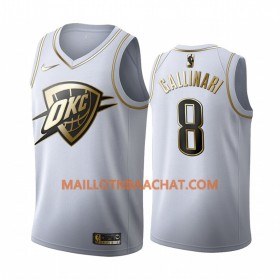 Maillot NBA Oklahoma City Thunder Danilo Gallinari 8 Nike 2019-20 Blanc Golden Edition Swingman - Homme